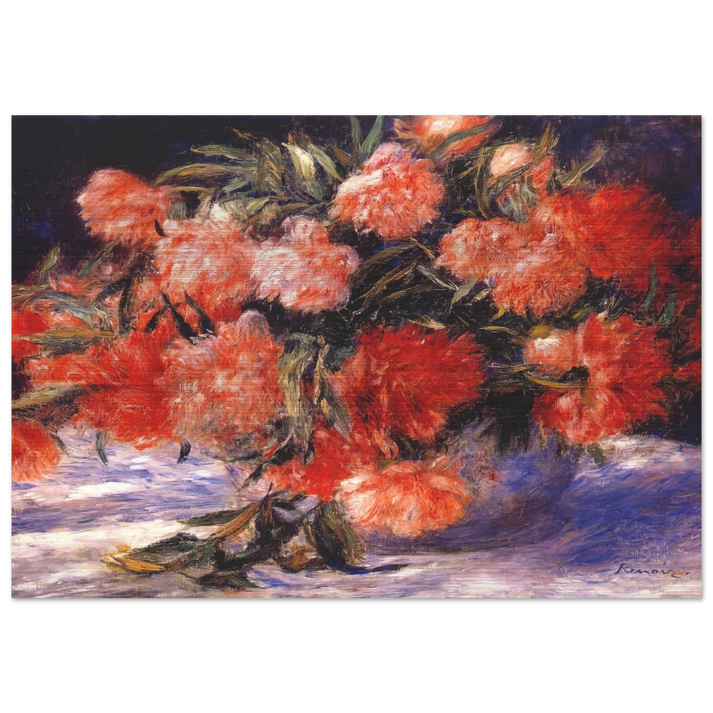 Peonies - Pierre-Auguste Renoir Brushed Aluminum Print - 70x100 cm / 28x40 inches | Pierre-Auguste Renoir Aluminum Print | Pierre-Auguste Renoir Prints