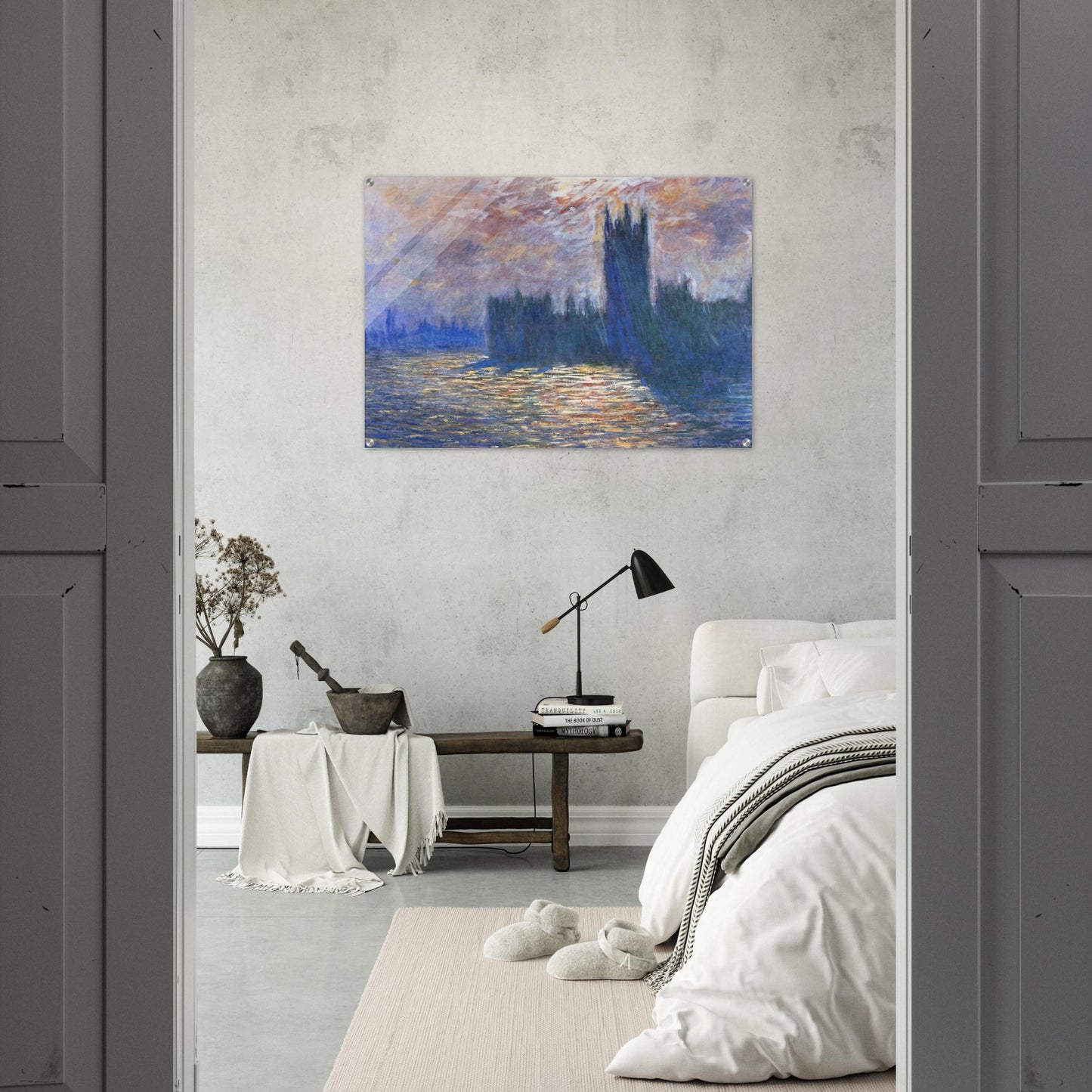 Parliament, Reflections on the Thames - claude monet Acrylic Print - 70x100 cm / 28x40″ inches
