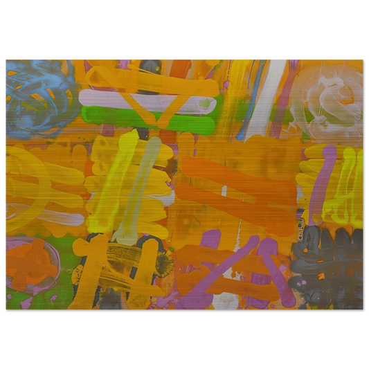 Pomona - 1991 - Albert Irvin Brushed Aluminum Print - 70x100 cm / 28x40 inches | Albert Irvin Aluminum Print | Albert Irvin Prints