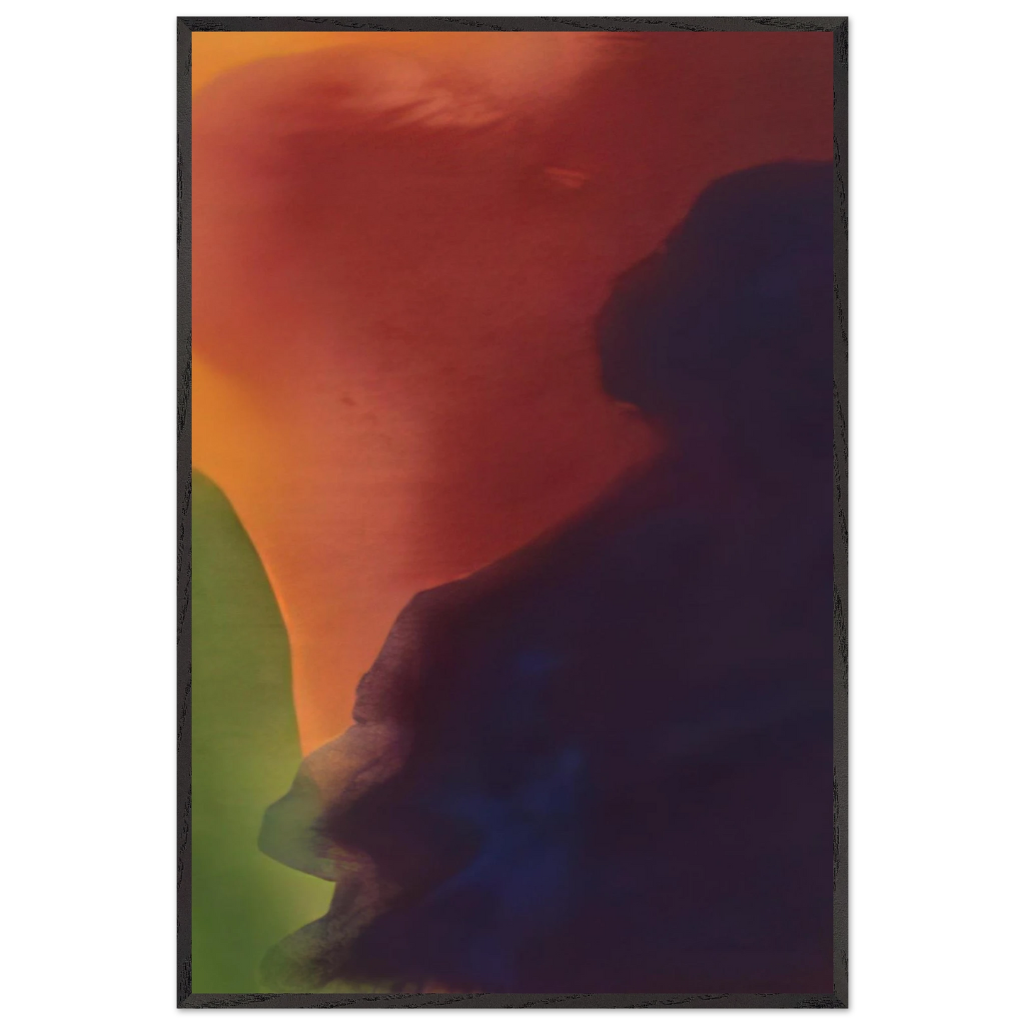 Helen Frankenthaler - Blue Atmosphere III - 1963 Wall art - 50x50 cm / 20x20 inches - Premium Wooden Framed Poster With Fine Art Paper-canvas - White frame