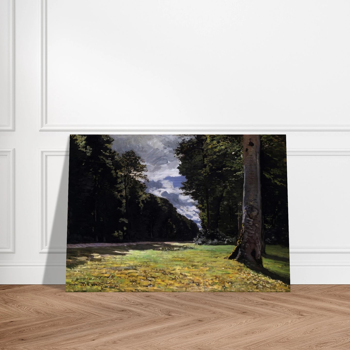The Pave de Chailly in the Fontainbleau Forest - claude monet Brushed Aluminum Print - 70x100 cm / 28x40 inches | claude monet Aluminum Print | claude monet Prints