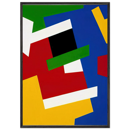 Strates solaires - Fernand Leduc 70x100 cm / 28x40 inches Framed Art Print – Black Wooden Frame