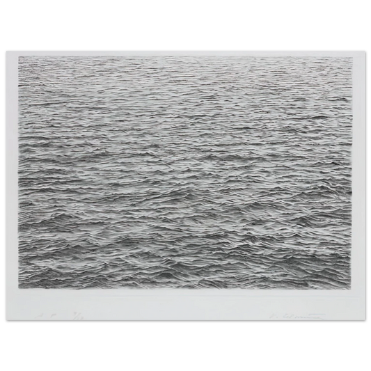 Vija Celmins - DRYPOINT OCEAN SURFACE 1983  75x100 cm / 30x40inches Fine Art Poster