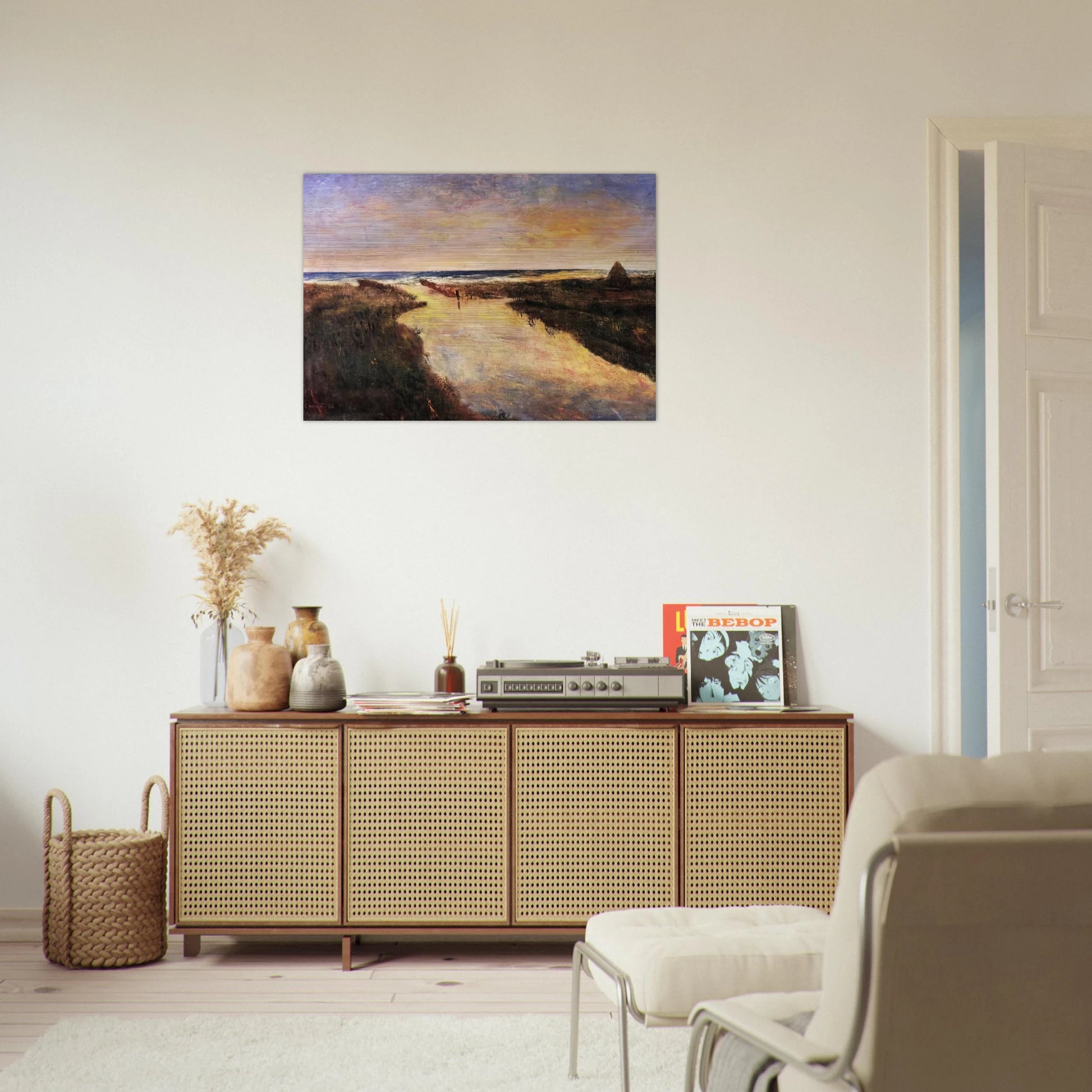 FOCE DEL CINQUALE 1928 - Carlo Carra Brushed Aluminum Print - 70x100 cm / 28x40 inches | Carlo Carra Aluminum Print | Carlo Carra Prints