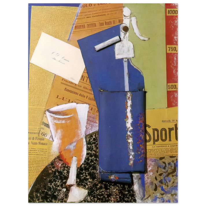 Carlo Carra - STILL LIFE WITH SYPHON SODA WATER 1914  75x100 cm / 30x40inches Fine Art Poster