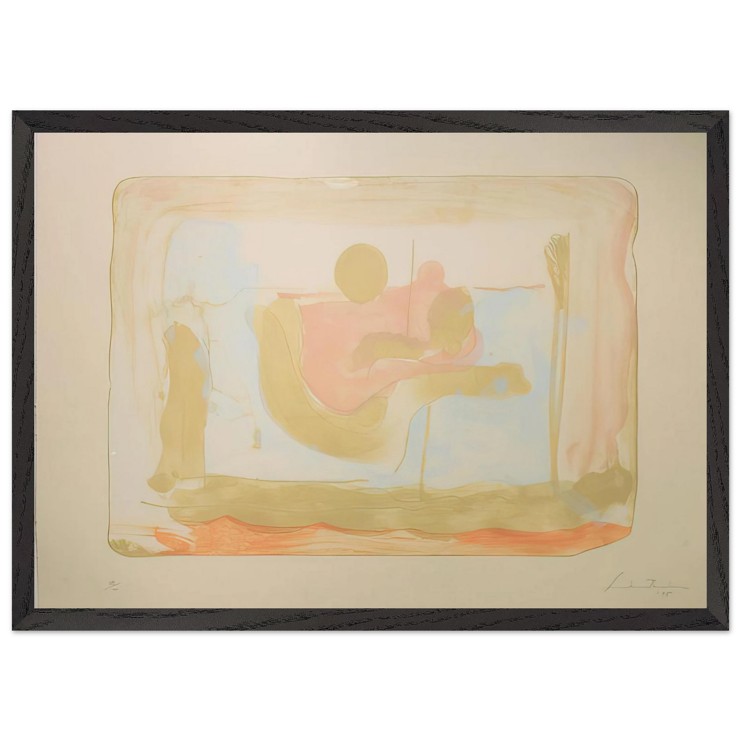 Helen Frankenthaler - Reflections I - 1995 Wall art - 75x100 cm / 30x40 inches - Fine Art Poster-canvas - -