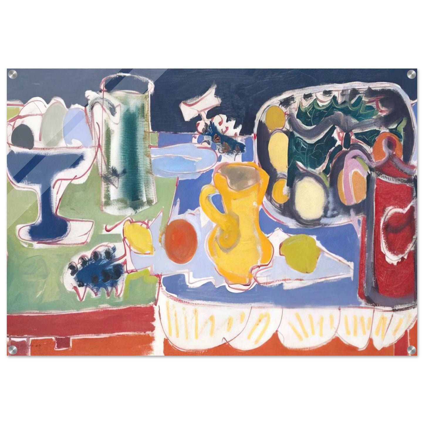 The Long Table with Fruit - 1949 - Patrick Heron Acrylic Print - 70x100 cm / 28x40″ inches