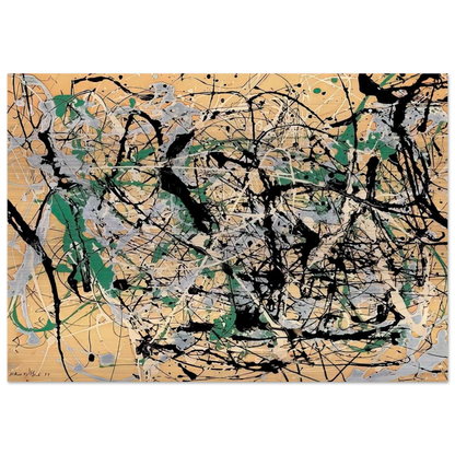 NUMBER 17 1949 - Jackson Pollock Brushed Aluminum Print - 70x100 cm / 28x40 inches | Jackson Pollock Aluminum Print | Jackson Pollock Prints