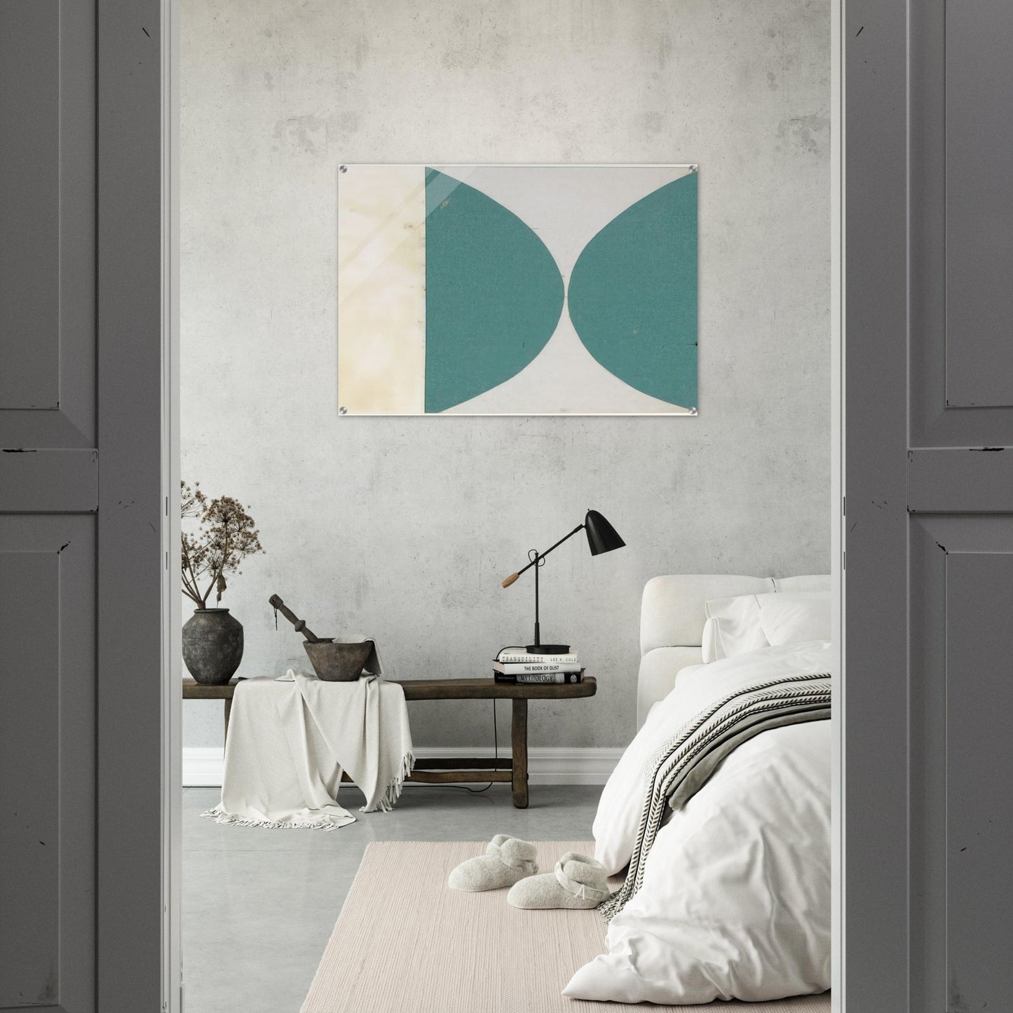 Green Curves from the series Line Form Color - Ellsworth Kelly Acrylic Print - 70x100 cm / 28x40″ inches
