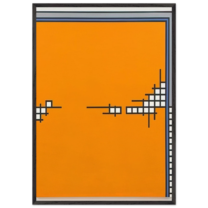 Wire Mill - 1973 - Nicholas Krushenick 70x100 cm / 28x40 inches Framed Art Print – Black Wooden Frame
