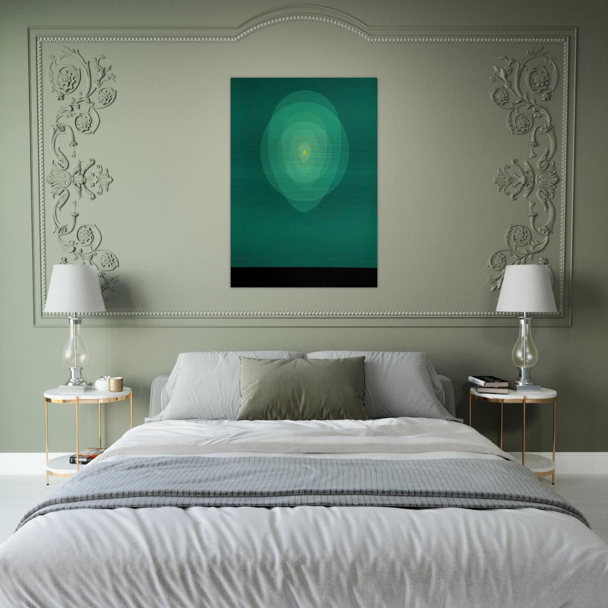 Green Mandala - 1969 - Clarence Holbrook Carter Brushed Aluminum Print - 70x100 cm / 28x40 inches | Clarence Holbrook Carter Aluminum Print | Clarence Holbrook Carter Prints