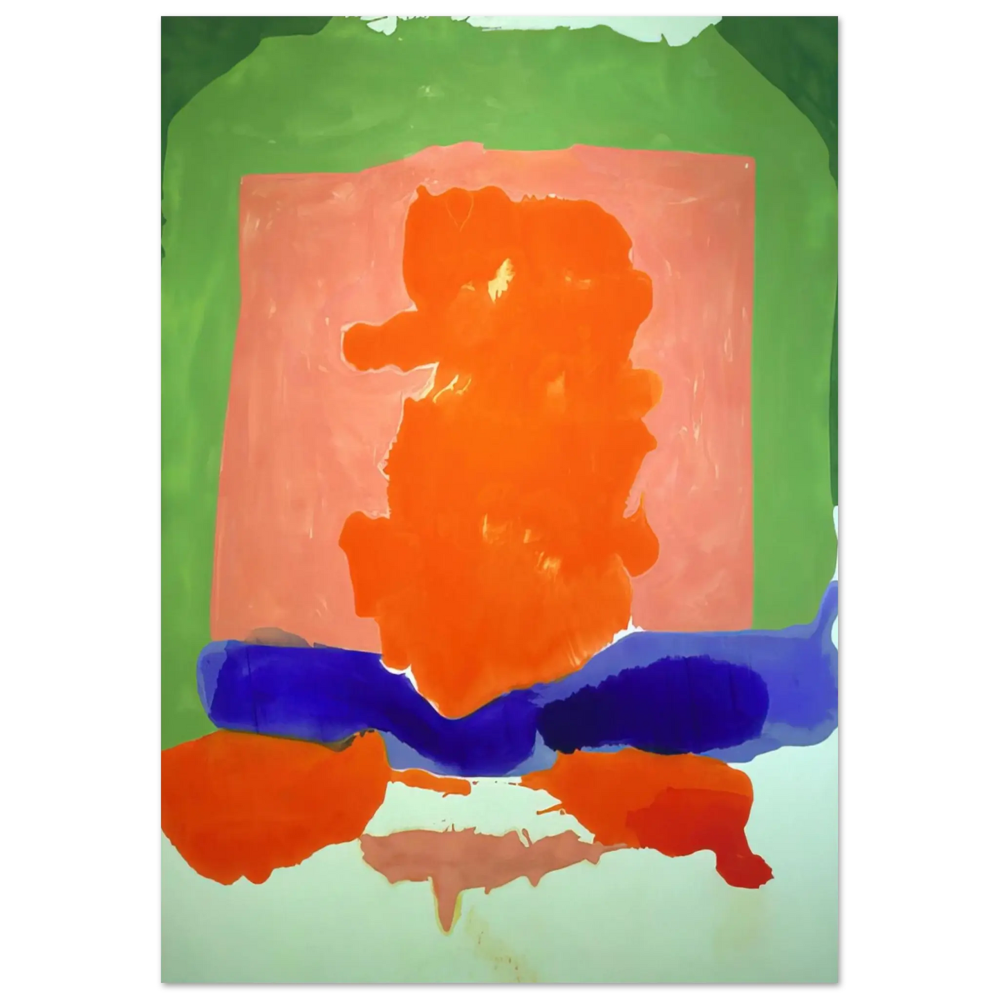Helen Frankenthaler - Small s Paradise - 1964 Wall art - 20x25 cm / 8x10 Inches - Premium Wooden Framed Poster With Fine Art Paper - White frame