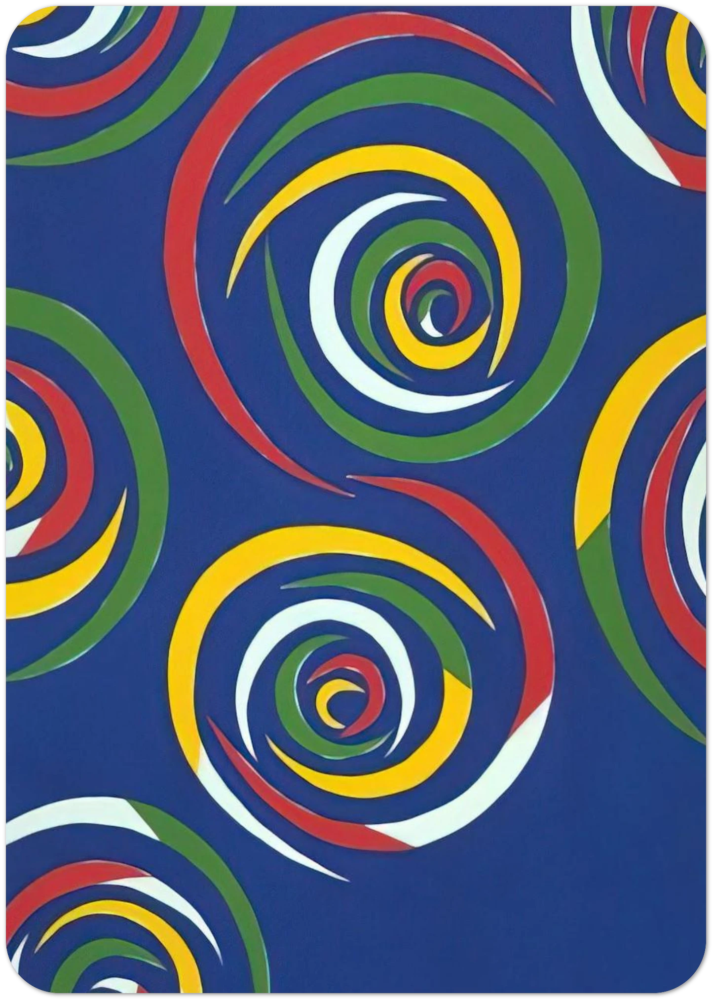 Cercles de Nuit - 1992 By Piero Dorazio Pack of 10 Post Cards | Piero Dorazio Post Cards | A6 (10.5 x 14.8 cm) - 4.1 x 5.8 inches