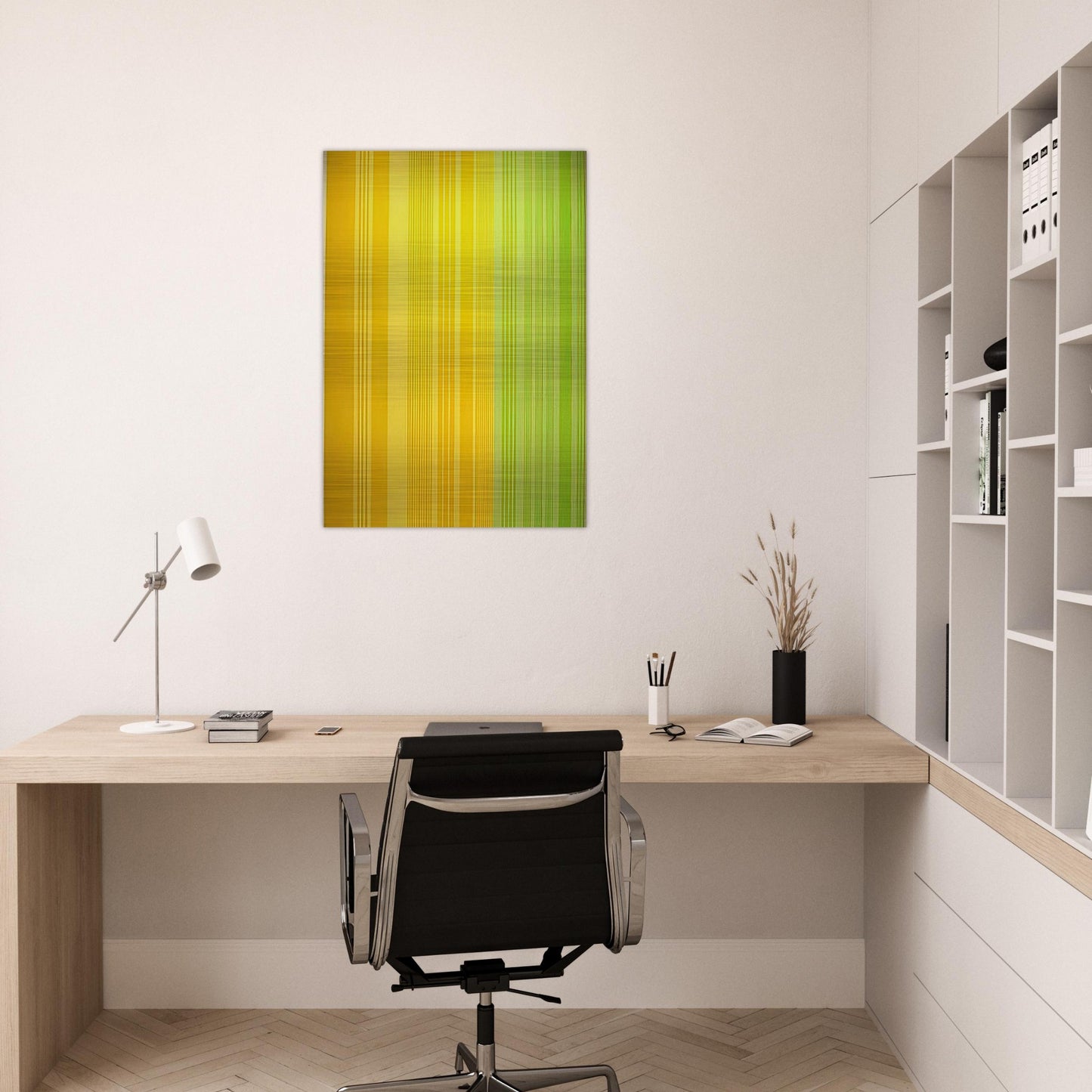 Lime-Lemon - 1970 - Gene Davis Brushed Aluminum Print - 70x100 cm / 28x40 inches | Gene Davis Aluminum Print | Gene Davis Prints