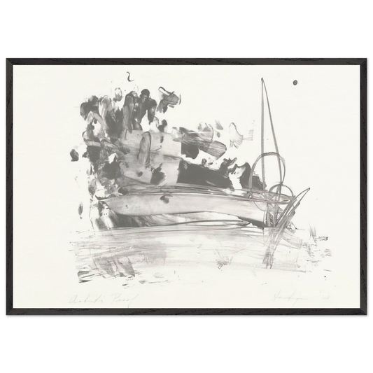 The Hero Leaves His Ship - Grace Hartigan 70x100 cm / 28x40 inches Framed Art Print – Black Wooden Frame