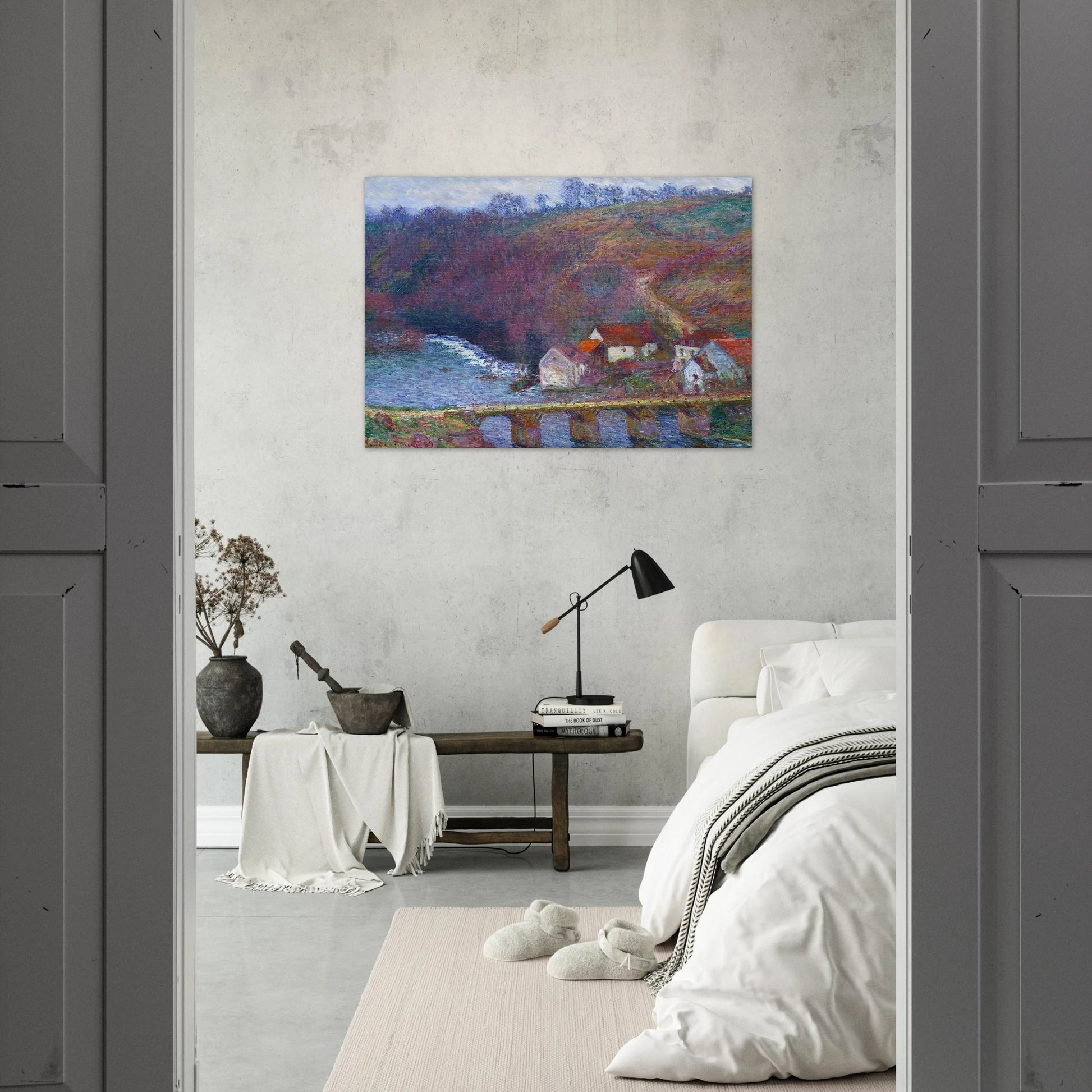 The Grande Creuse by the Bridge at Vervy - claude monet Brushed Aluminum Print - 70x100 cm / 28x40 inches | claude monet Aluminum Print | claude monet Prints