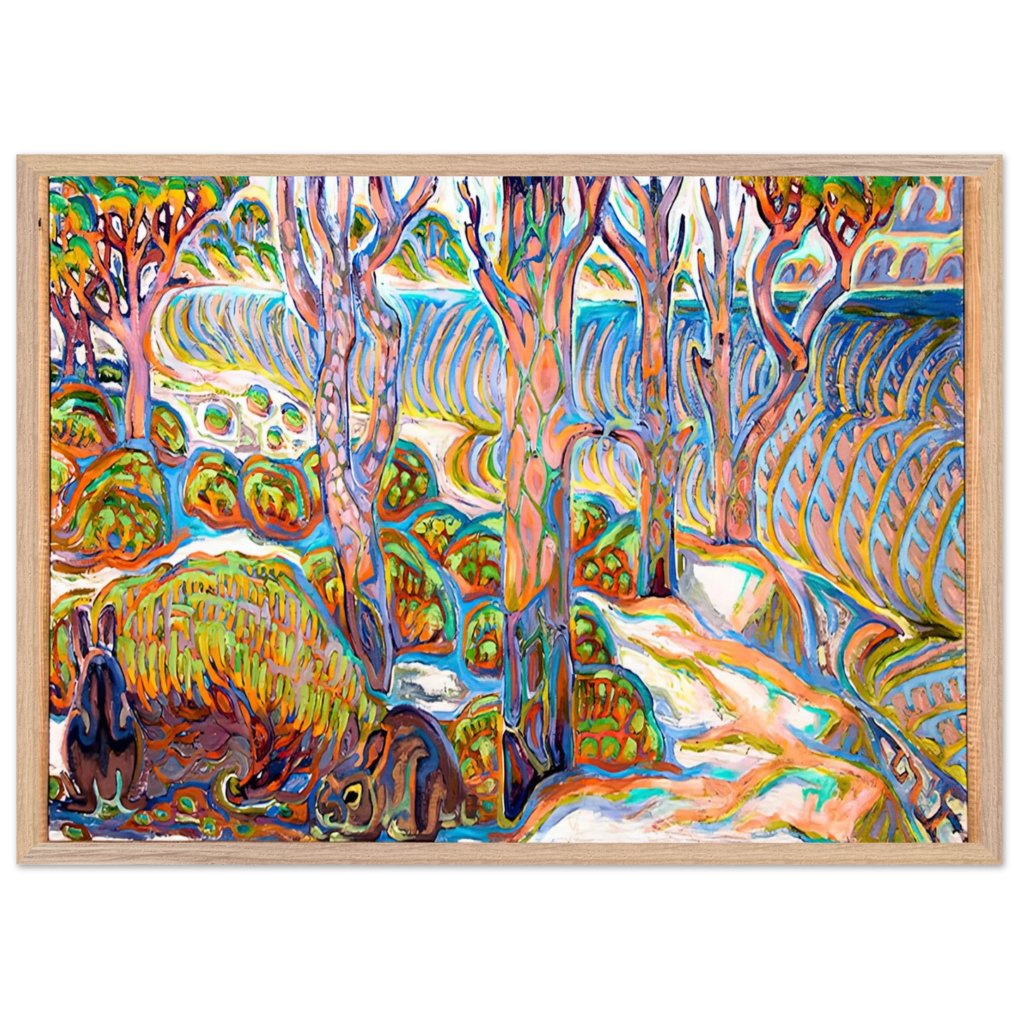 Walter Inglis Anderson - Walter Anderson Wall art - 27x35 cm / 11x14 inches - Premium Wooden Framed Poster With Fine Art Paper-canvas - Wood frame