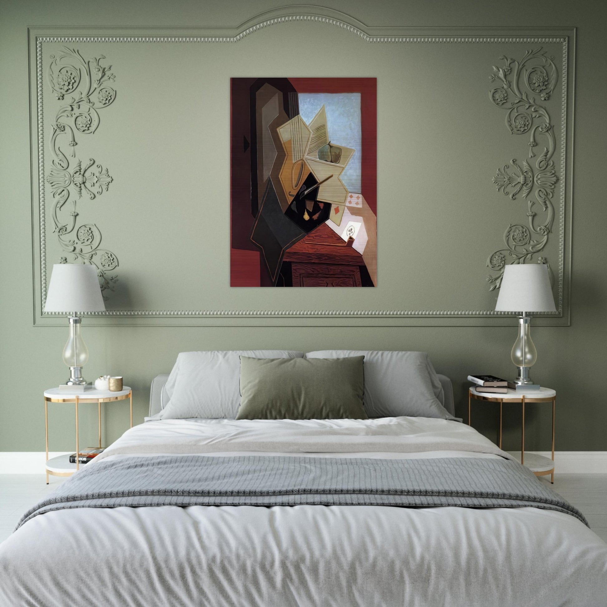 THE PAINTER S WINDOW 1925 - Juan Gris Brushed Aluminum Print - 70x100 cm / 28x40 inches | Juan Gris Aluminum Print | Juan Gris Prints