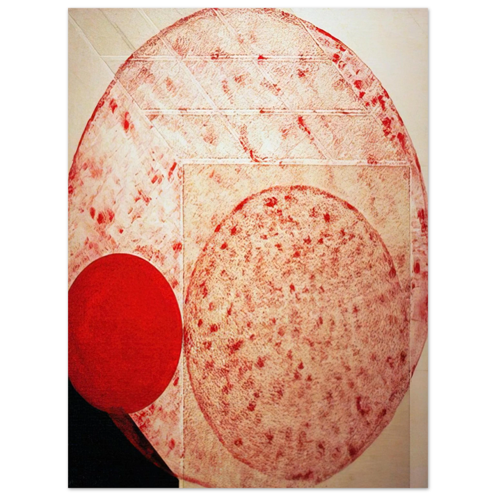 Lygia Pape - Painting. Red - 1987  75x100 cm / 30x40inches Fine Art Poster