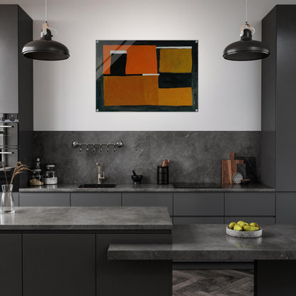 Orange, Black and White Composition - 1953 - William Scott Acrylic Print - 70x100 cm / 28x40″ inches