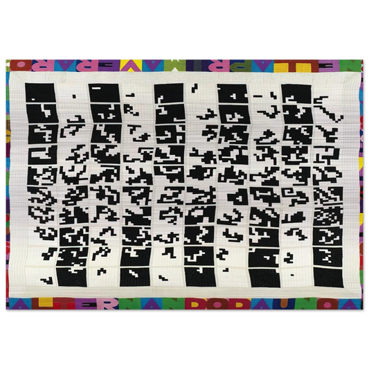 ALTERNANDO DA UNO A CENTO E VICEVERSA 1977 - Alighiero Boetti Brushed Aluminum Print - 70x100 cm / 28x40 inches | Alighiero Boetti Aluminum Print | Alighiero Boetti Prints