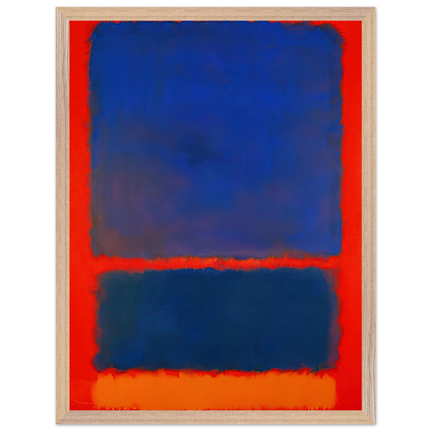 Mark Rothko - Blue, Orange, Red - 1961 Wall Art - 30x40 cm / 12x16 inches - Premium Wooden Framed Poster With Fine Art Paper-canvas - Black frame