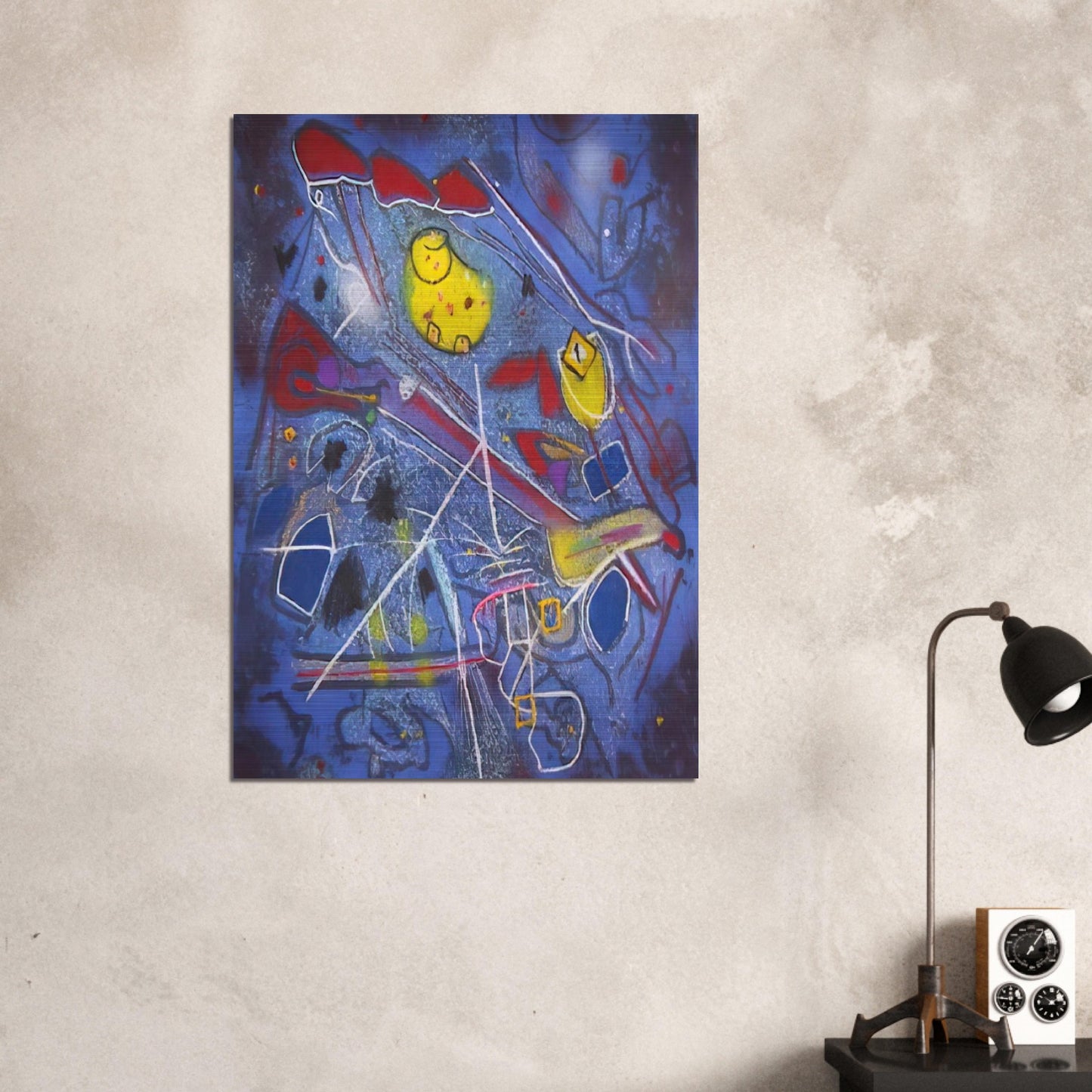 REDNESS OF BLUE 1996 - Roberto Matta Brushed Aluminum Print - 70x100 cm / 28x40 inches | Roberto Matta Aluminum Print | Roberto Matta Prints