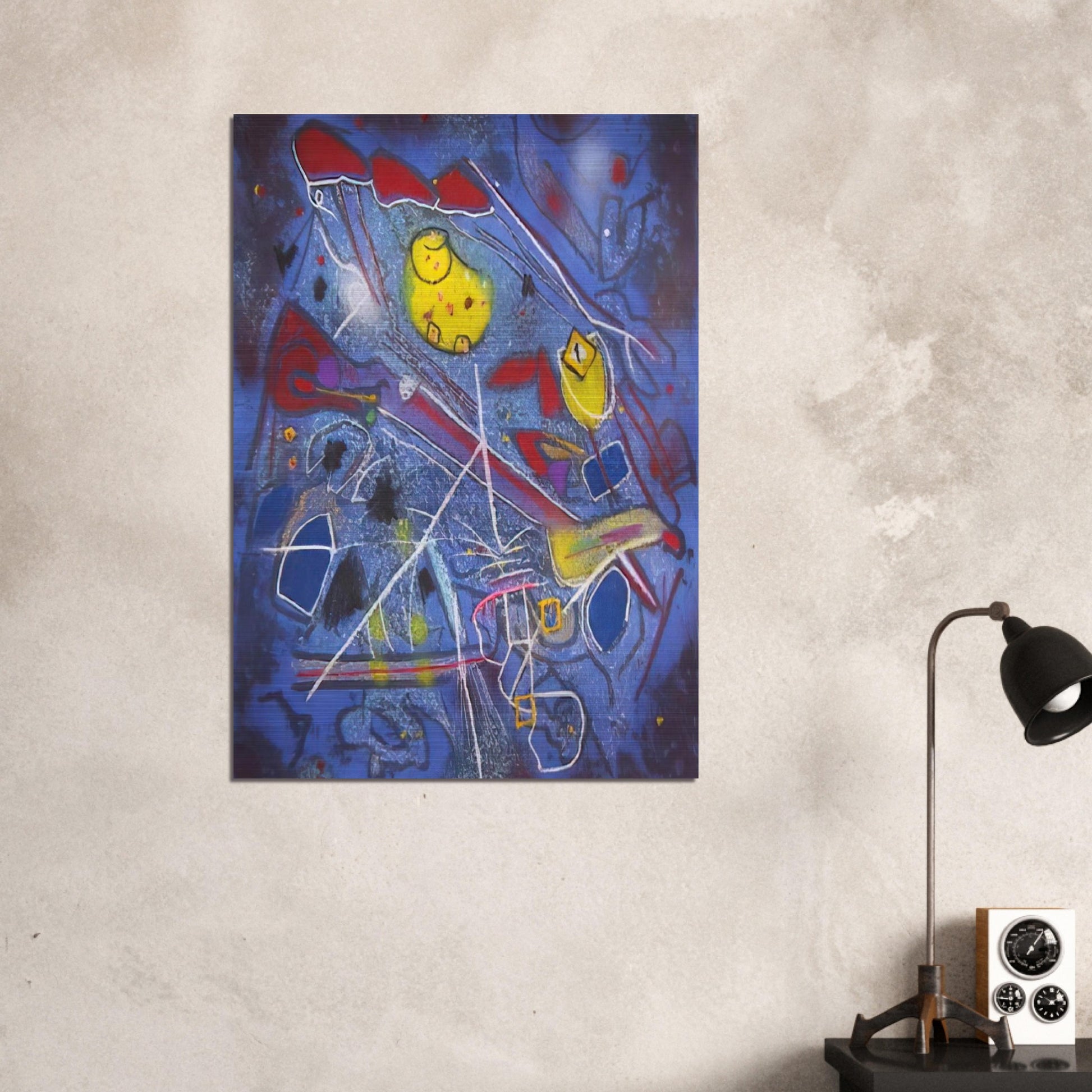 REDNESS OF BLUE 1996 - Roberto Matta Brushed Aluminum Print - 70x100 cm / 28x40 inches | Roberto Matta Aluminum Print | Roberto Matta Prints