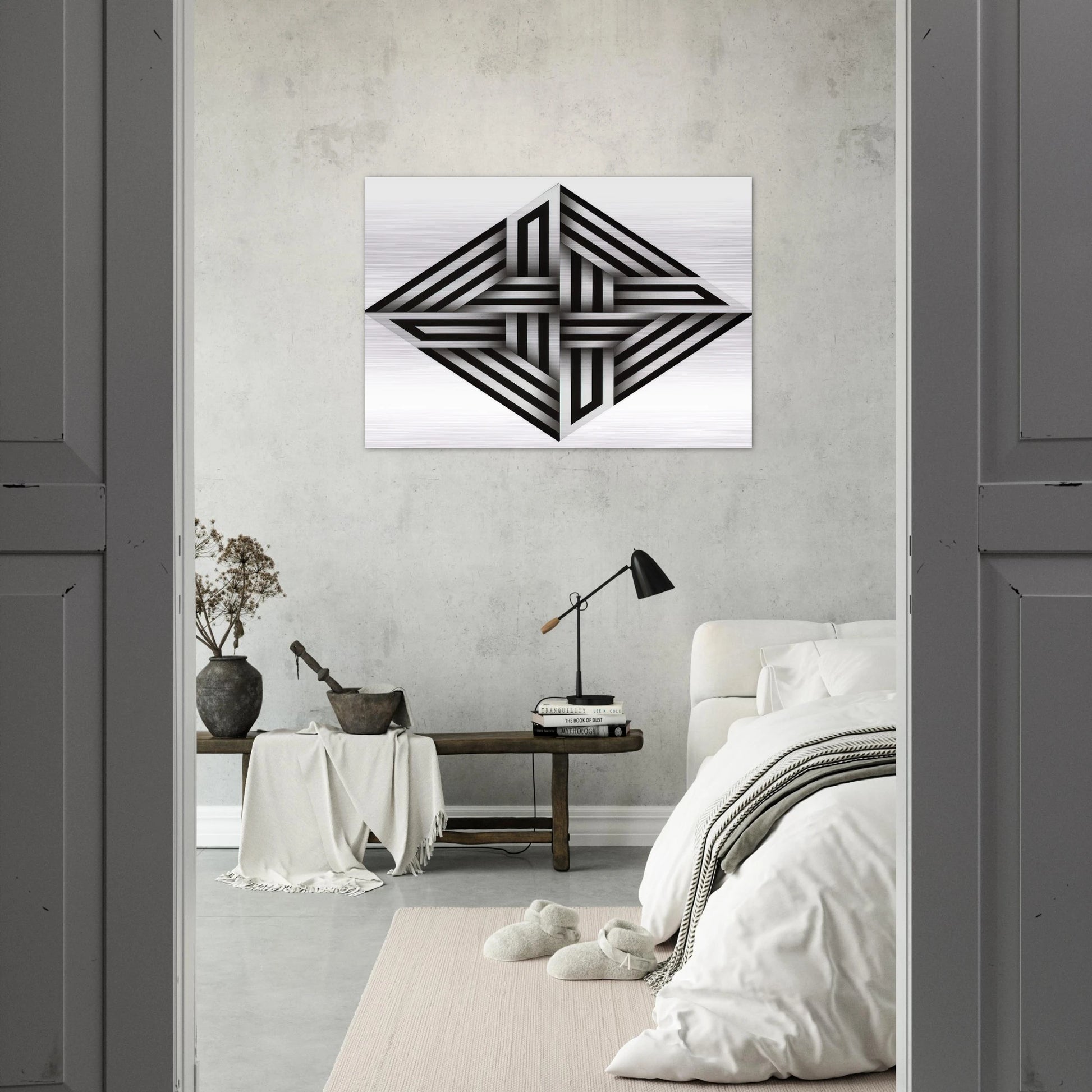 Kumo XV - 1973 - Omar Rayo Brushed Aluminum Print - 70x100 cm / 28x40 inches | Omar Rayo Aluminum Print | Omar Rayo Prints