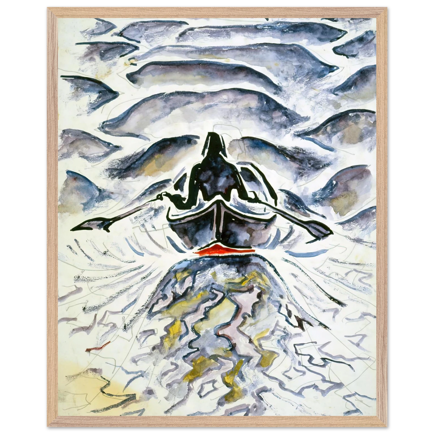Walter Inglis Anderson - Walter Anderson Wall art - 28x43  cm / XL (11x17 inches) - Premium Wooden Framed Poster With Fine Art Paper-canvas - Wood frame
