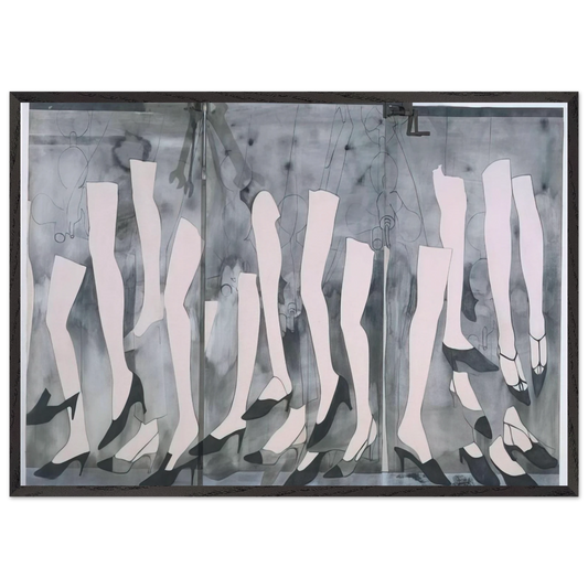 WALKING DREAM WITH A FOUR FOOT CLAMP 1965 - Jim Dine 70x100 cm / 28x40 inches Framed Art Print – Black Wooden Frame