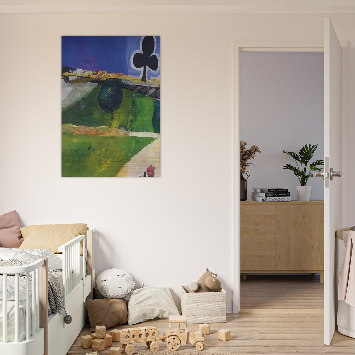 Landscape with Figure - Richard Diebenkorn Brushed Aluminum Print - 70x100 cm / 28x40 inches | Richard Diebenkorn Aluminum Print | Richard Diebenkorn Prints