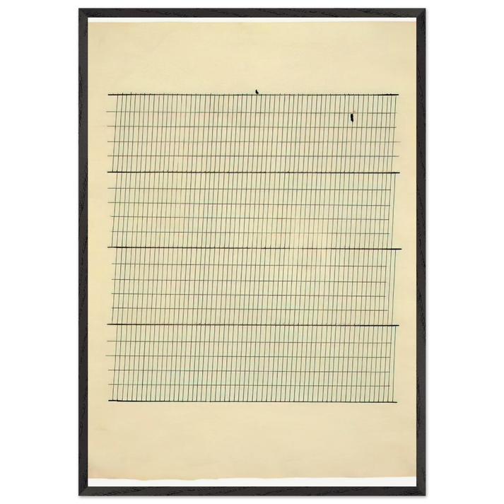 Aspiration - Agnes Martin 70x100 cm / 28x40 inches Framed Art Print – Black Wooden Frame