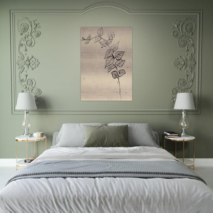 Branch with Leaves - Vincent van Gogh Brushed Aluminum Print - 70x100 cm / 28x40 inches | Vincent van Gogh Aluminum Print | Vincent van Gogh Prints