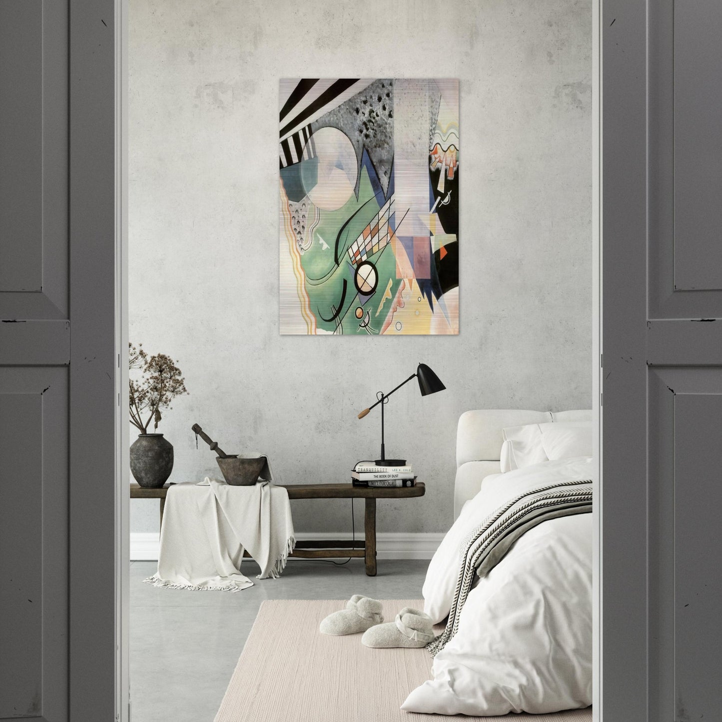 GREEN COMPOSITION 1923 - Wassily Kandinsky Brushed Aluminum Print - 70x100 cm / 28x40 inches | Wassily Kandinsky Aluminum Print | Wassily Kandinsky Prints