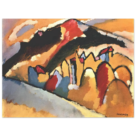 Wassily Kandinsky - STUDY FOR AUTUMN 1909  75x100 cm / 30x40inches Fine Art Poster