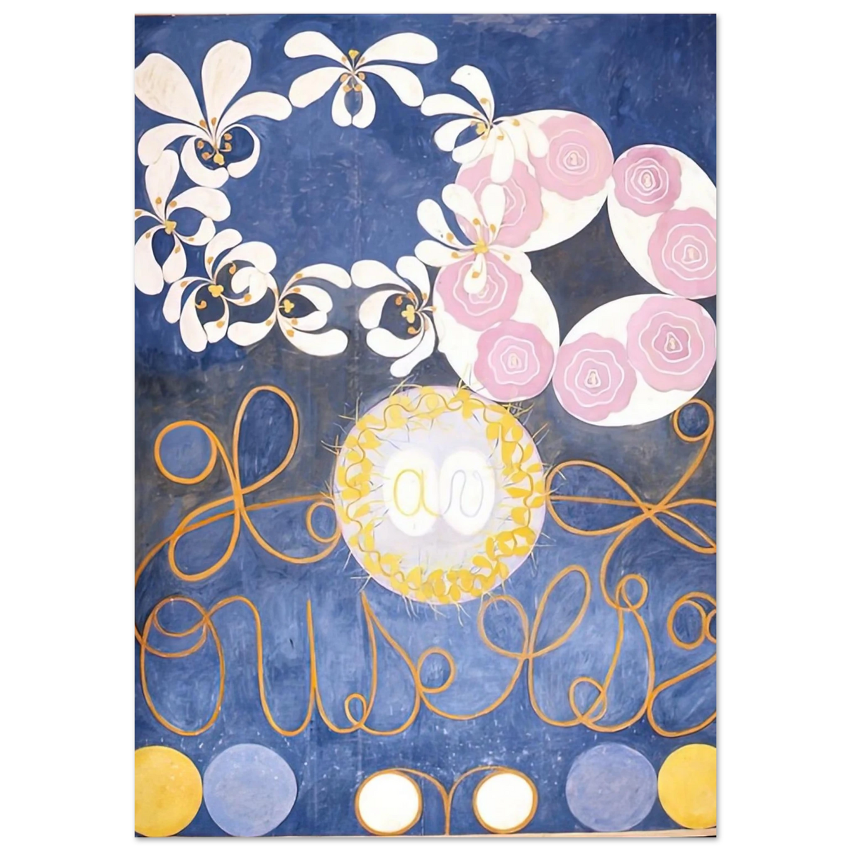 Hilma af Klint - THE TEN LARGEST 1907 Wall art - 60x80 cm / 24x32 inches - Premium Wooden Framed Poster With Fine Art Paper - Wood frame