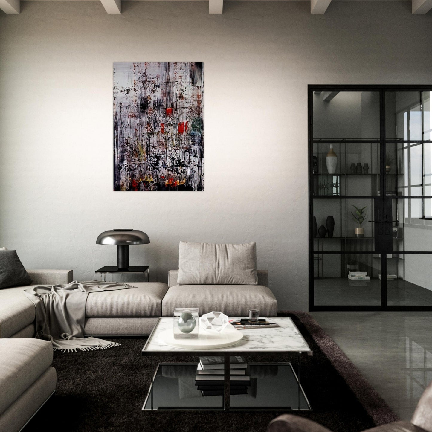 ICE 2 - Gerhard Richter Brushed Aluminum Print - 70x100 cm / 28x40 inches | Gerhard Richter Aluminum Print | Gerhard Richter Prints