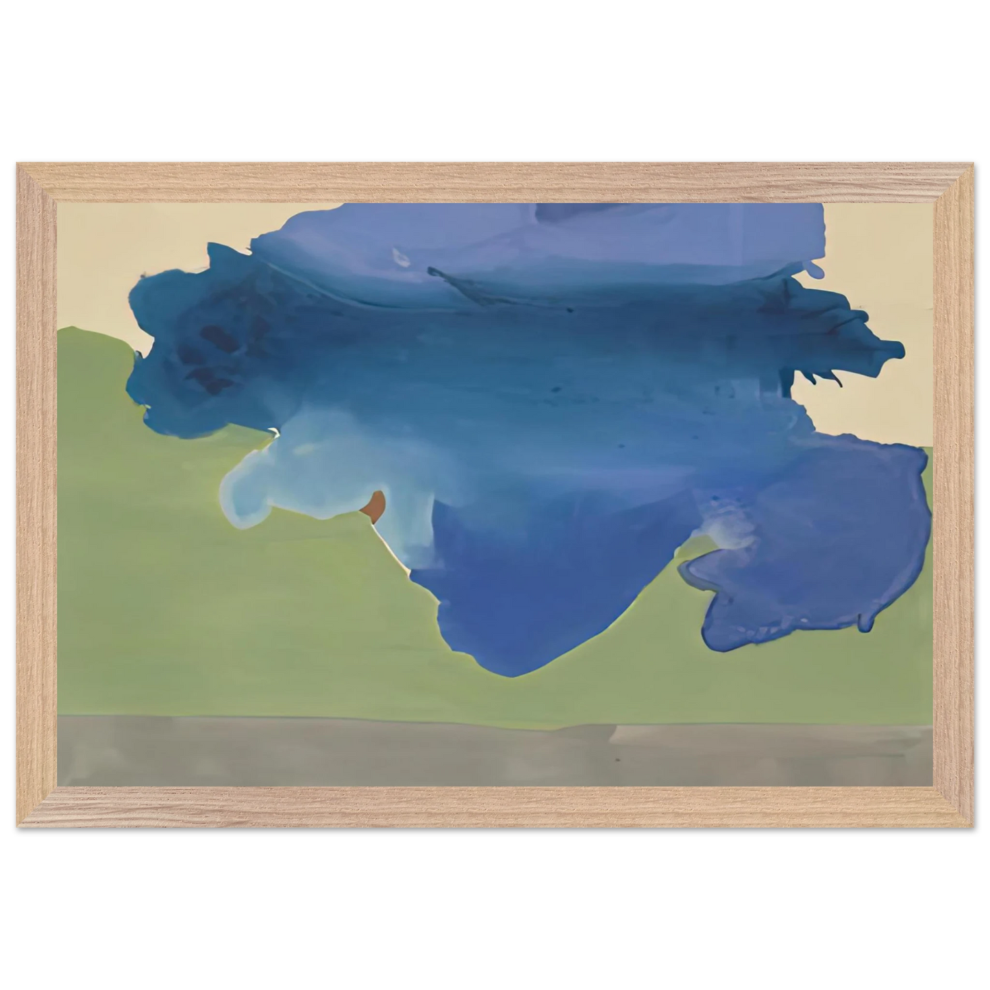 Helen Frankenthaler - The Bay, 1963- Wall Art - 30x40 cm / 12x16 inches - Premium Wooden Framed Poster With Fine Art Paper-canvas - Wood frame