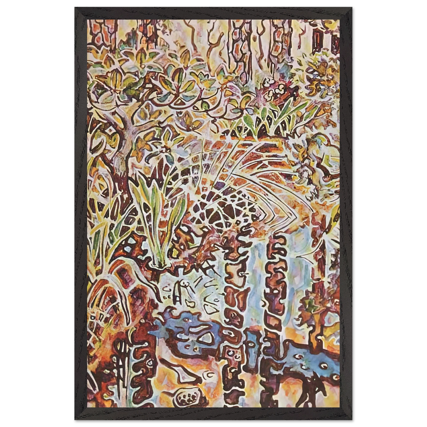 Walter Inglis Anderson - Walter Anderson Wall art - 28x43  cm / XL (11x17 inches) - Premium Wooden Framed Poster With Fine Art Paper-canvas - Black frame