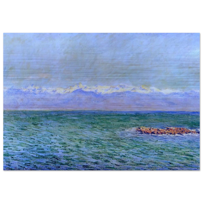 The Sea and the Alps - claude monet Brushed Aluminum Print - 70x100 cm / 28x40 inches | claude monet Aluminum Print | claude monet Prints