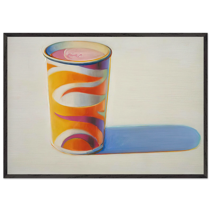 Drink Cup - 1972 - Wayne Thiebaud 70x100 cm / 28x40 inches Framed Art Print – Black Wooden Frame