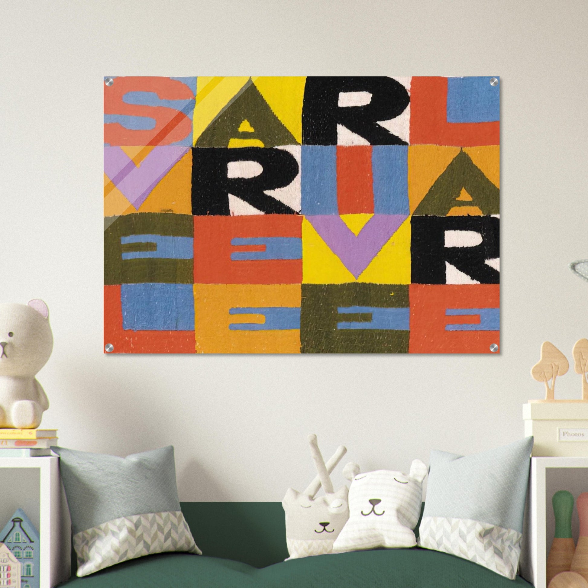 SVELARE E RIVELARE - Alighiero Boetti Acrylic Print - 70x100 cm / 28x40″ inches