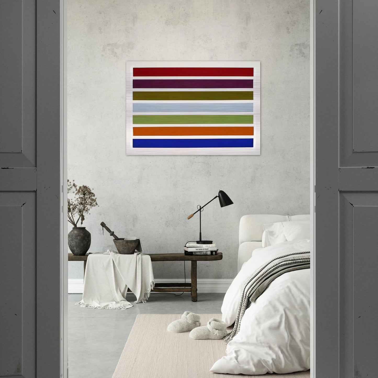 Wall Stripes No. 3 - 1962 - Gene Davis Brushed Aluminum Print - 70x100 cm / 28x40 inches | Gene Davis Aluminum Print | Gene Davis Prints