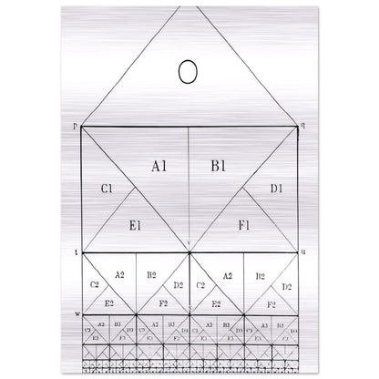 SCHEME - MC Escher Brushed Aluminum Print - 70x100 cm / 28x40 inches | MC Escher Aluminum Print | MC Escher Prints
