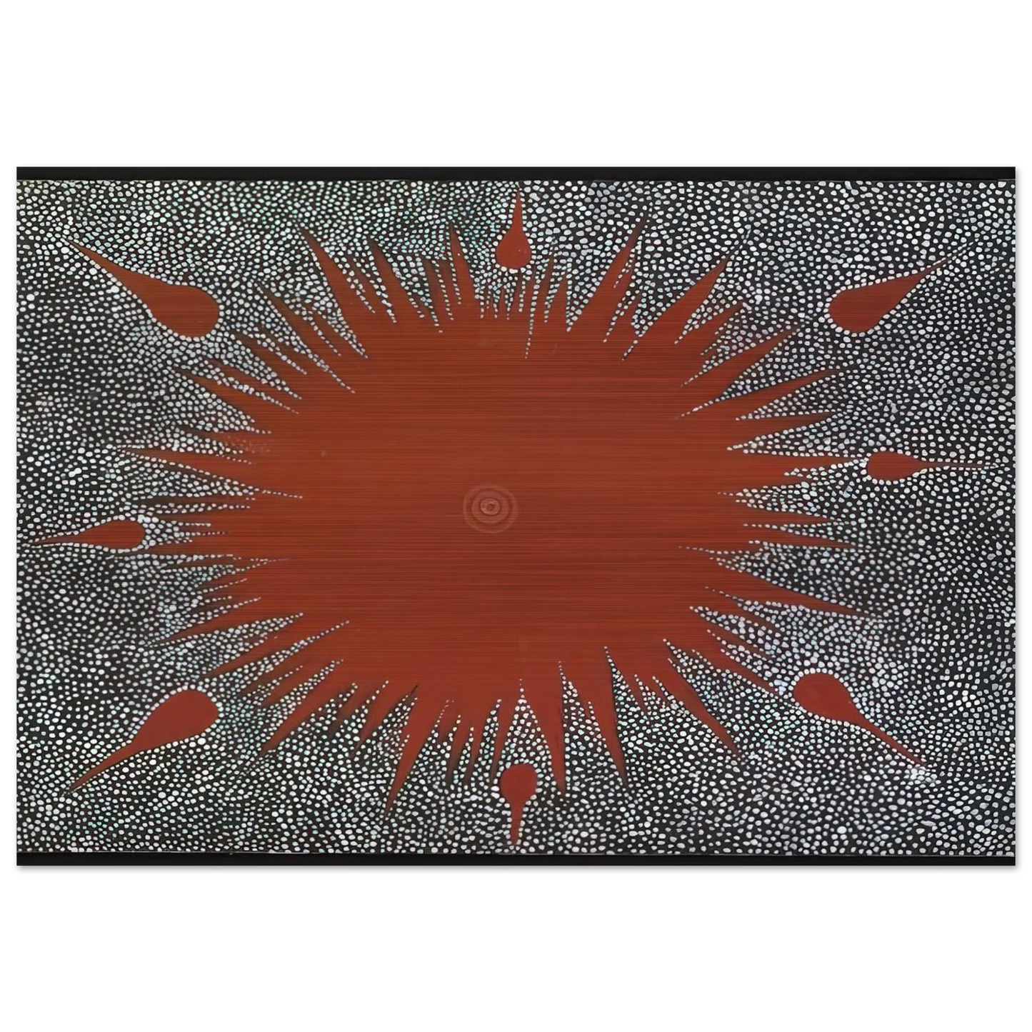 Dreaming Story at Warlugulong - 1976 - Clifford Possum Tjapaltjarri Brushed Aluminum Print - 70x100 cm / 28x40 inches | Clifford Possum Tjapaltjarri Aluminum Print | Clifford Possum Tjapaltjarri Prints