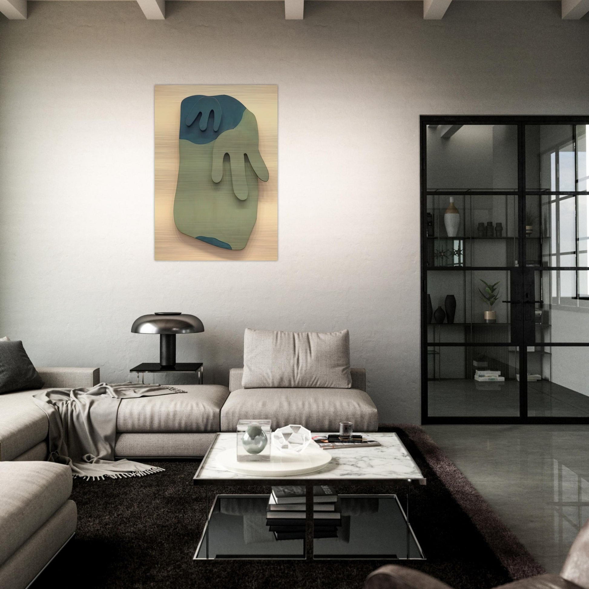 Tete Paysage - Jean Arp Brushed Aluminum Print - 70x100 cm / 28x40 inches | Jean Arp Aluminum Print | Jean Arp Prints