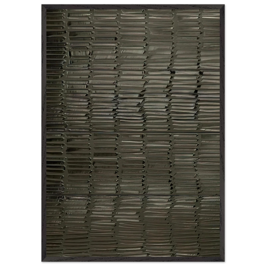 Peinture 324 x 181 cm 19 fevrier 2009 Polyptyque - 2009 - Pierre Soulages 70x100 cm / 28x40 inches Framed Art Print – Black Wooden Frame