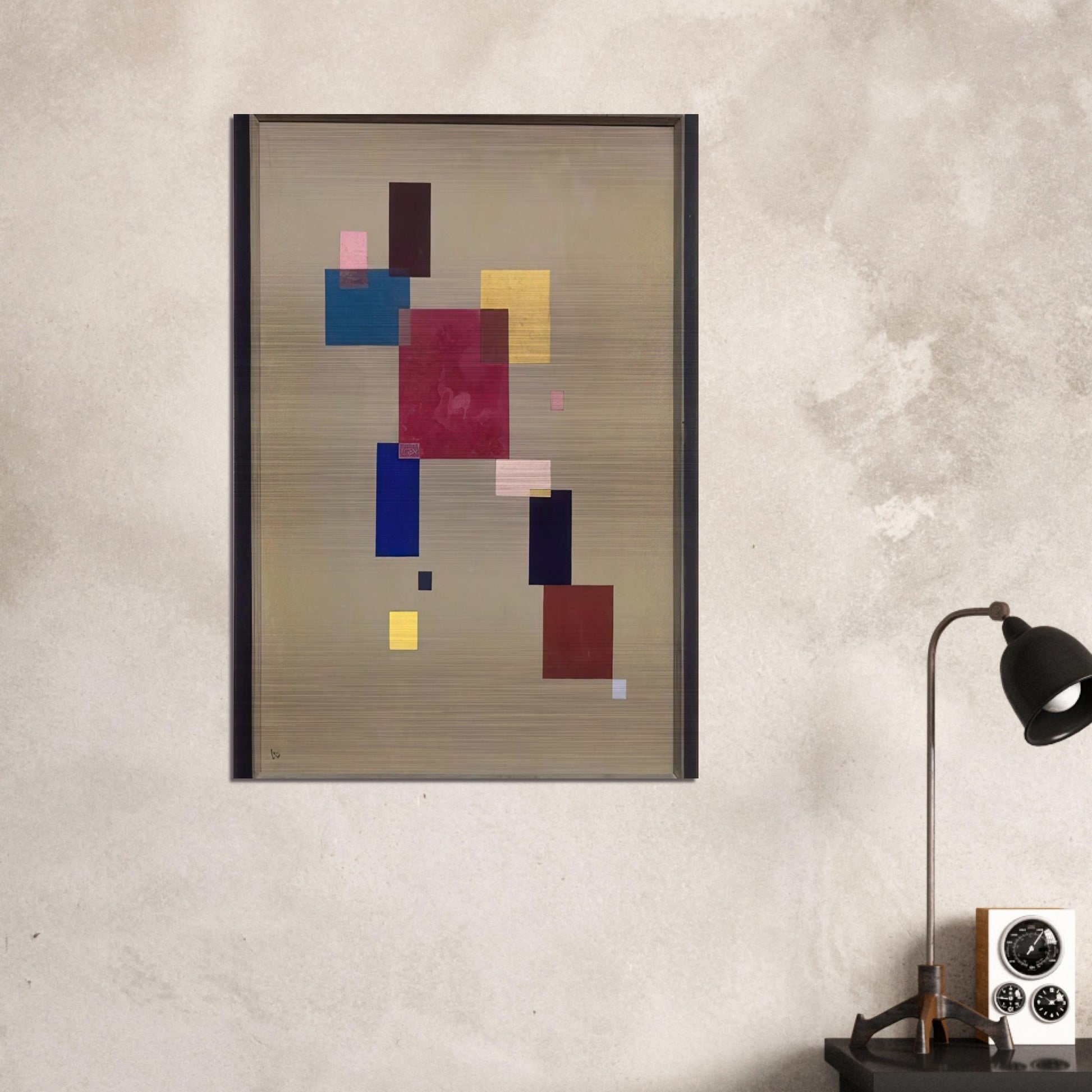 THREE RECTANGLES 1930 - Wassily Kandinsky Brushed Aluminum Print - 70x100 cm / 28x40 inches | Wassily Kandinsky Aluminum Print | Wassily Kandinsky Prints