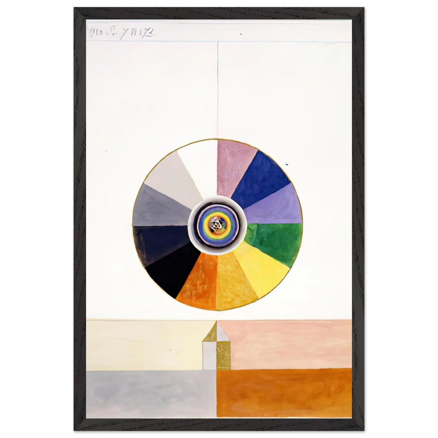 Hilma af Klint - SERIES VII NO 7D 1920 Wall art - 60x80 cm / 24x32 inches - Premium Wooden Framed Poster With Fine Art Paper-canvas - White frame